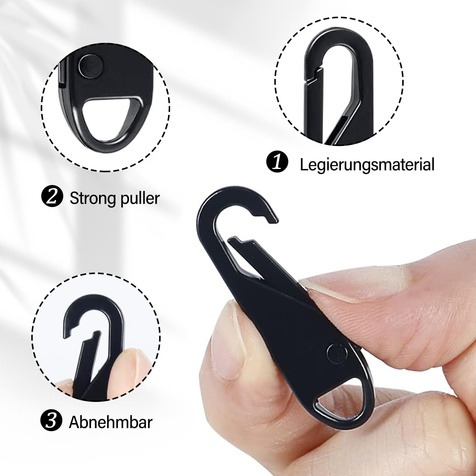 12 Pezzi Cursori Per Cerniere Metalliche - Ganci Di Ricambio Per Valigie, Cappotti E Borse - Foto 8