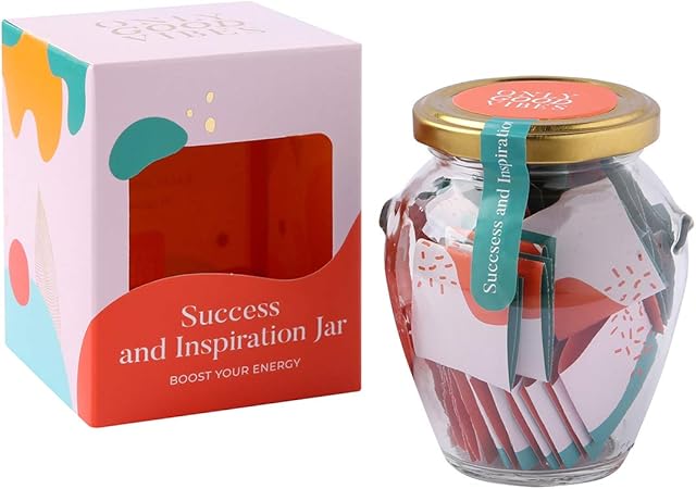 Only Good Vibes Success and Inspiration Jar gives positive boost and motivates you, your friends and others that you care for every day. Its a friendship gift for women
