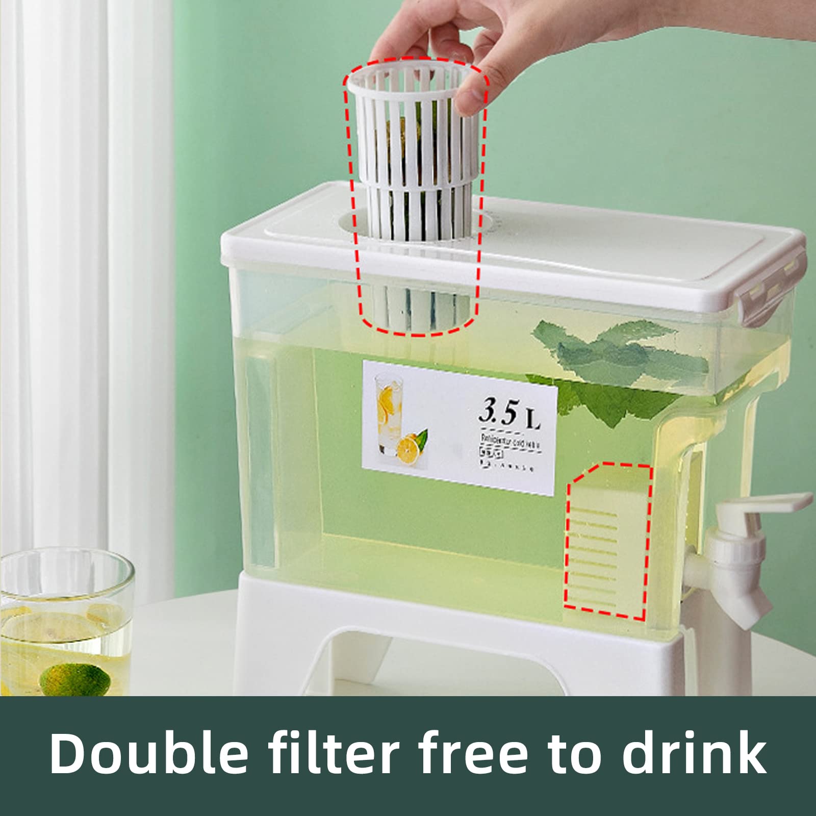 Praktischer Kühlschrank-Getränkespender Mit Zapfhahn – Auslaufsicherer Saftbehälter Für Wasser, Limonade & Partygetränke, BPA-frei