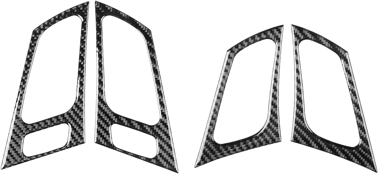 Black Soft Carbon Fiber Car Interior Door Handle 4 Pieces Sticker for Acura TL 2004-2008 Carbon Fiber Car Interior Parts