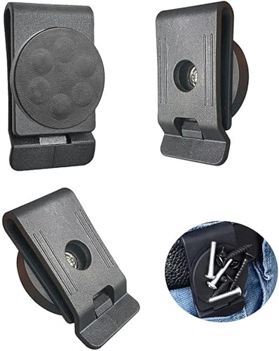 3 clips magnéticos para cinturón, soporte magnético resistente, organizador de cinturón negro para tornillos, clavos, destornilladores, llaves,