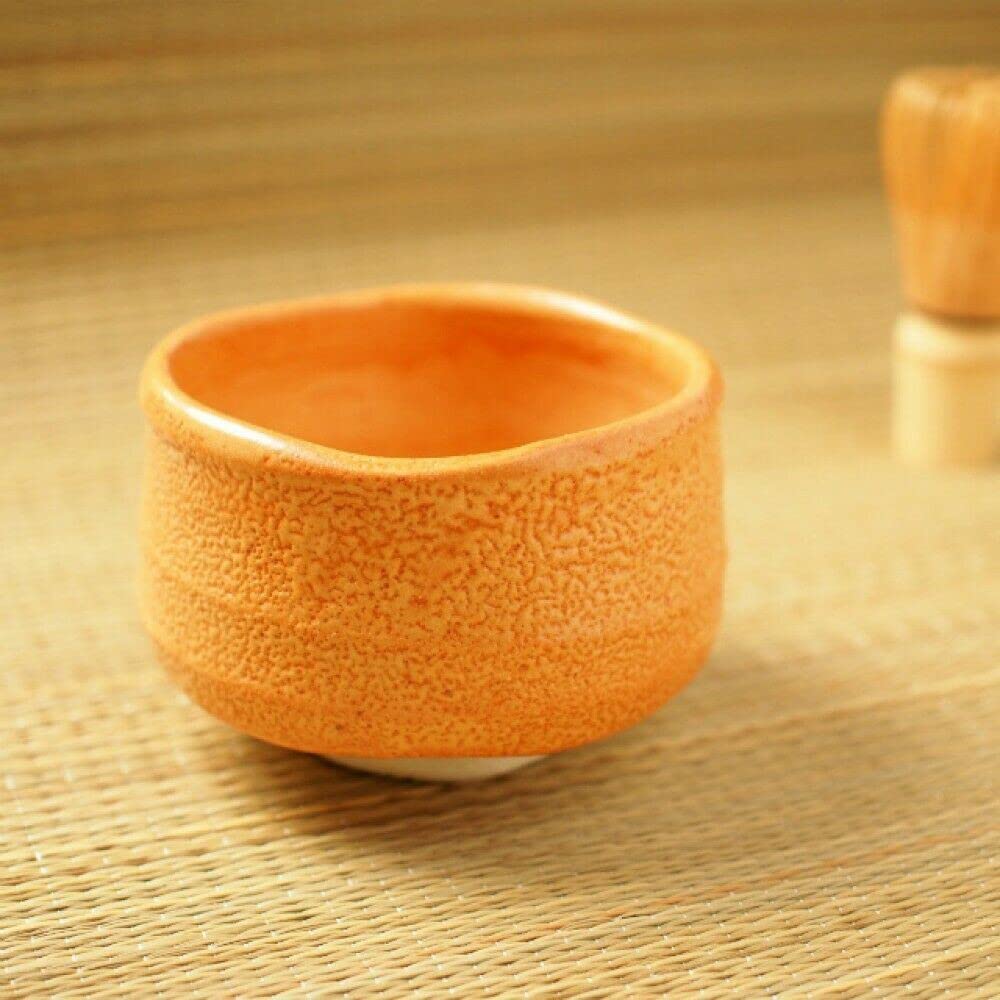 Matcha Chawan Japanese green Tea Bowl Mino yaki ware Aka Shino Made in Japan