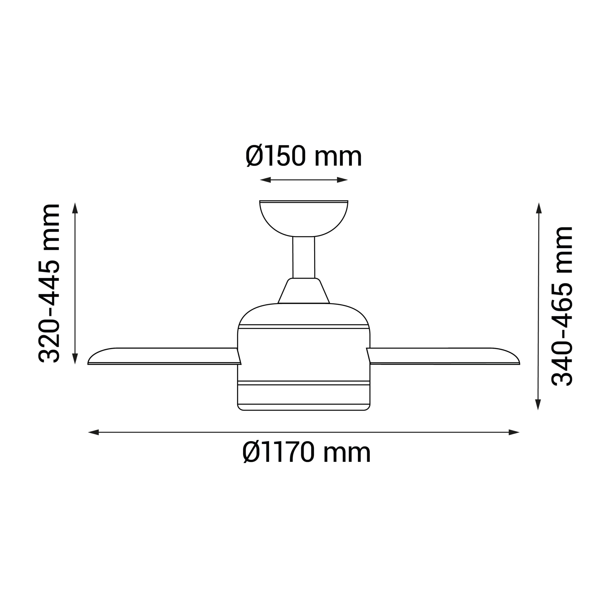 Sulion Ventilador de Techo con luz Rodan (Mediano)