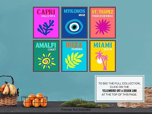 Miniatura 9 de YELLOWBIRD ART & DESIGN Travel Wall Decor Posters - Trendy Wall Art - Collage - Gallery Wall Decor - Preppy Aesthetic Room Decor - VSCO Room Decor -