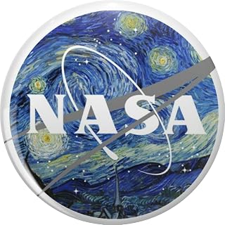 Starry Night Style NASA Art Science Astronomy Lapel Pin Brooch Badge for Backpack Hat Jacket | Unique Novelty Gift Idea 0.75"