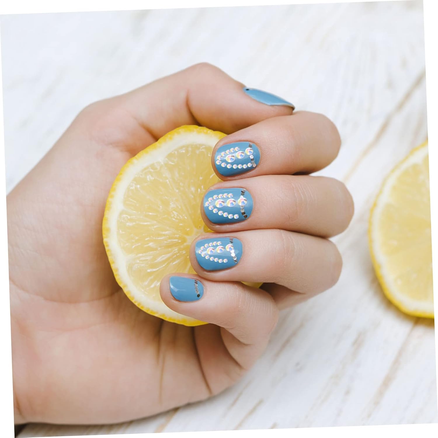 CLISPEED Nail Art Supplies Nail Gems Box Flatback Rhinestones for Manicure Decorations for Elegant Art Designs and Creative Craft Projects