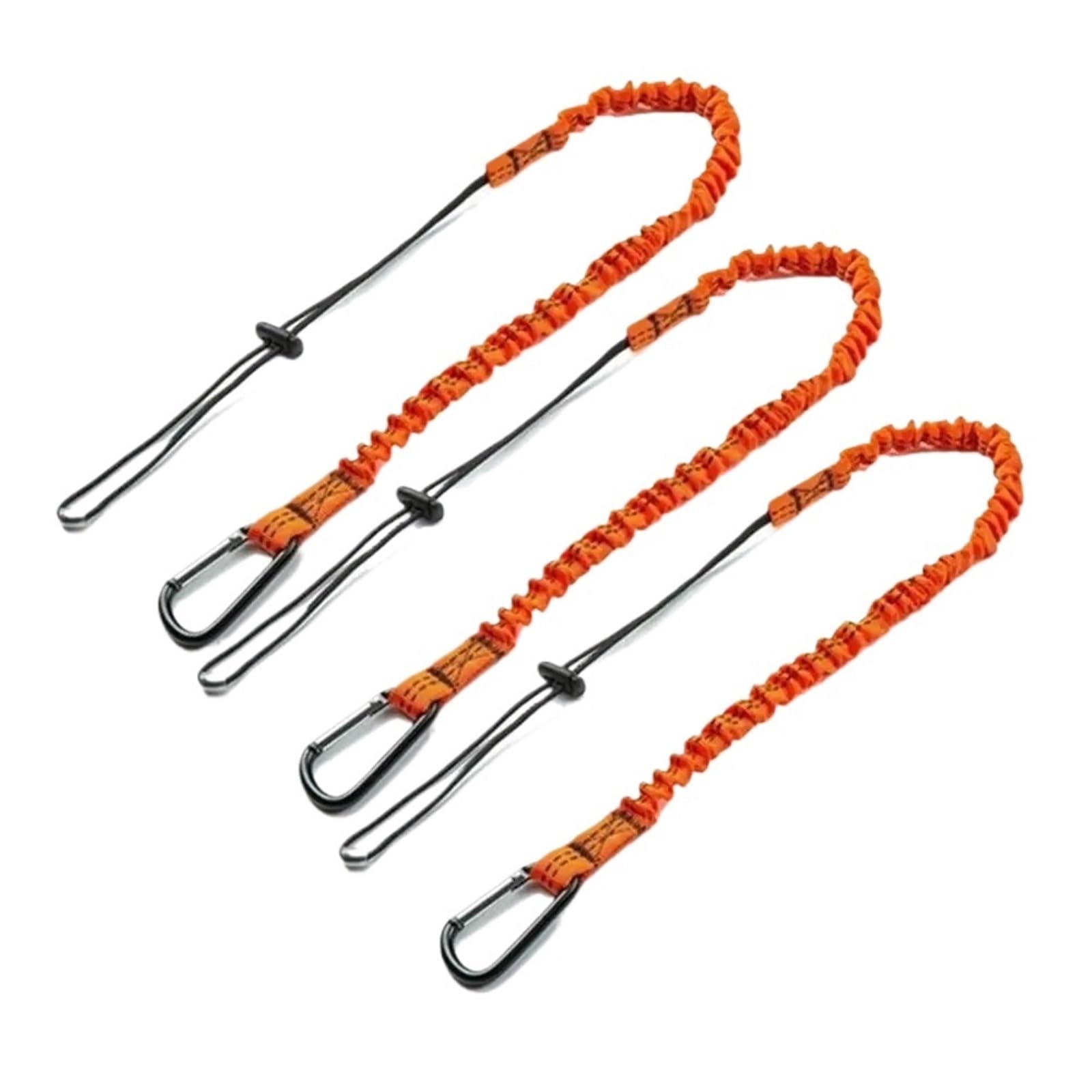 6PCS Moschettone Gancio di Sicurezza Bungee Tether Anti-Caduta Corda Telescopica Lavoro Aereo Arrampicata Sportiva Strumenti Cordino Per Attrezzi
