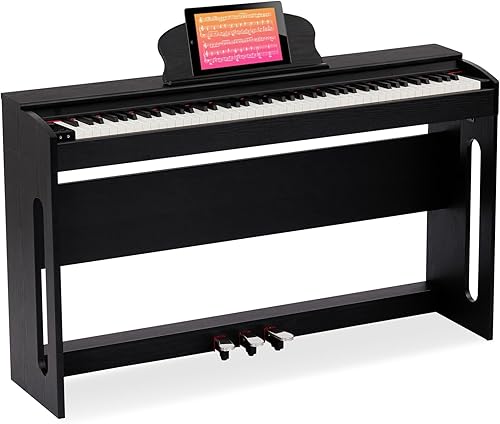 AODSK 88-Key Weighted keyboard piano,Hammer Action Digital Piano with Speakers,Furniture Stand and Triple Pedals,piano keyboard 88 keys Beginner's