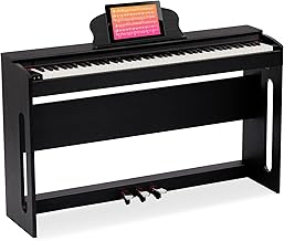 AODSK 88-Key Weighted keyboard piano,Hammer Action Digital Piano with Speakers,Furniture Stand and Triple Pedals,piano keyboard 88 keys Beginner's Course- Support Headphones,Piano Lessons,B-83S