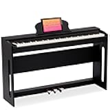 AODSK 88-Key Weighted keyboard piano,Hammer Action Digital Piano with Speakers,Furniture Stand and Triple Pedals,piano keyboard 88 keys Beginner's Course- Support Headphones,Piano Lessons,B-83S
