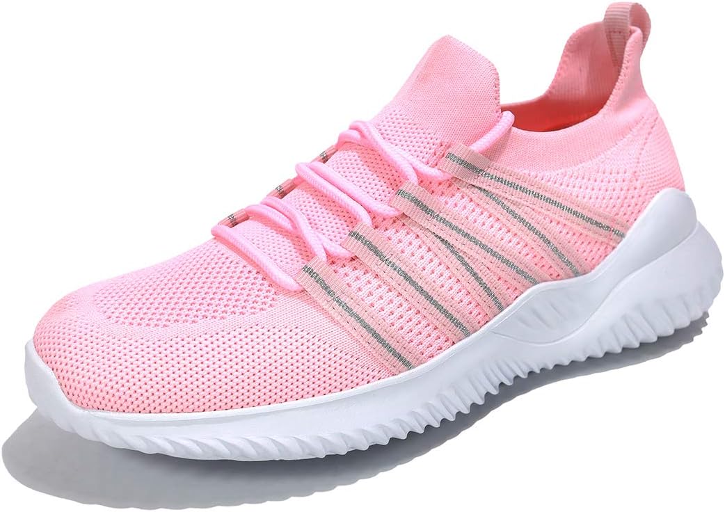 Aro Lora Womens Walking Sneakers - Slip on Mesh Upper Tennis Casual Sneakers for Driving Working Pink
