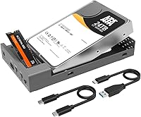Vista 10 de MAIWO Caja de Carcasa Externa para Disco Duro SATA de 2.5 3.5 Pulgadas SSD HDD, USB C 3.1 GEN2 de 10Gbps Lector de Disco Duro con UASP, Capacidad
