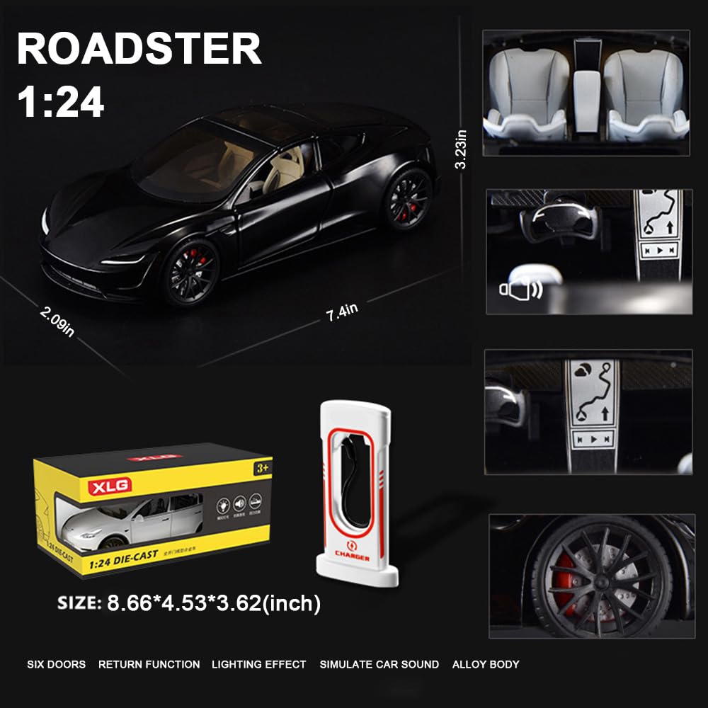 Amazon.com: 1/24 Diecast Roadster Model Car with Pull Back