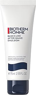 Biotherm Homme Basics Line After Shave Emulsion, a Soothing Alcohol-Free After-Shave Balm for Men with Normal to Dry Skin, Calms and Prevents Razor Burn and Shaving Irritation, 2.5 Fl. Oz.