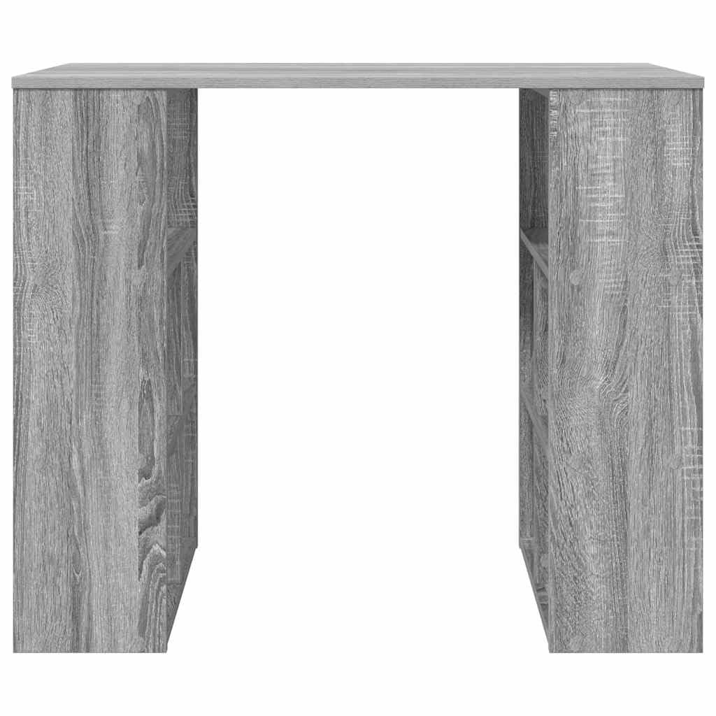 Moderner Schreibtisch mit Arbeitsplatz Sonoma 90 x 50 x 75 cm Holzwerkstoff und integrierten Regalen für Büroorganisation
