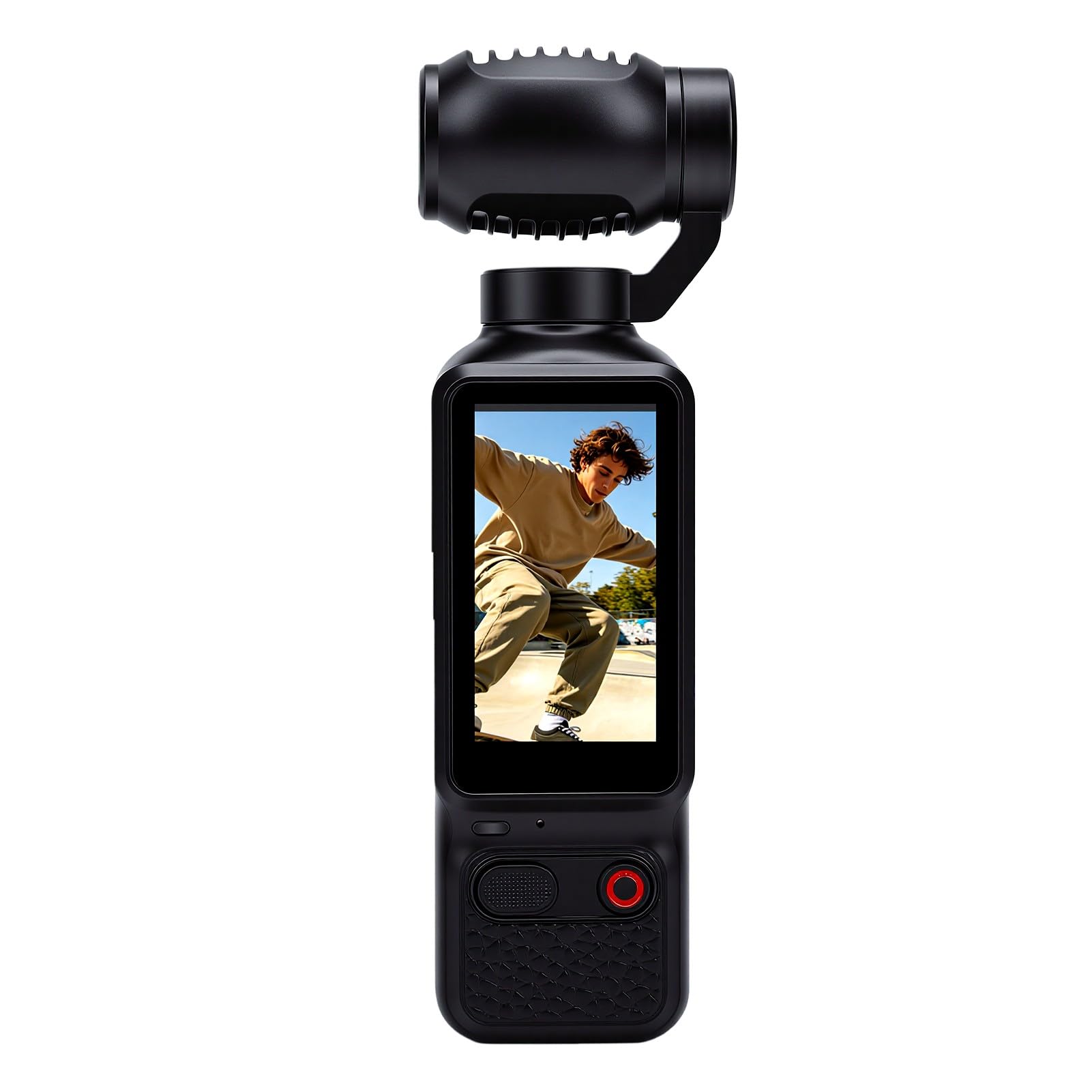 Videocamera Sportiva 4K, Fotocamera 64MP | Fotocamera Vlog con Obiettivo Girevole a 180°, Luce Integrata per Video