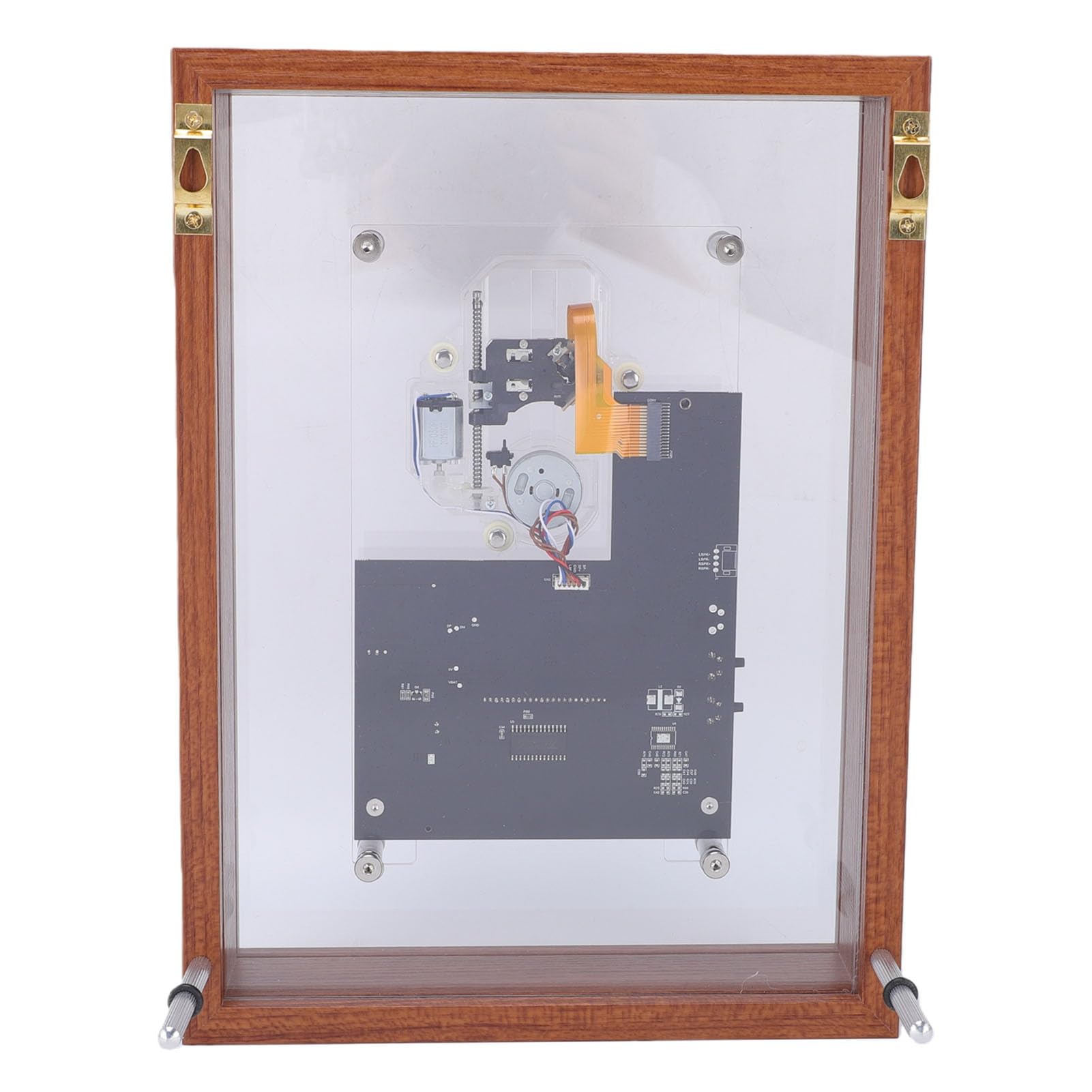 Generic Cornice per Foto Musicale retrò Lettore CD Elegante Lettore Musicale Bluetooth in Acrilico Trasparente per Decorazioni Domestiche 225x60x308mm