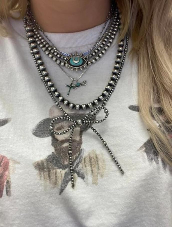 Navajo Pearl Bow Necklace for Women Western Jewelry Navajo Pearl Turquoise Necklaces Jewelry3