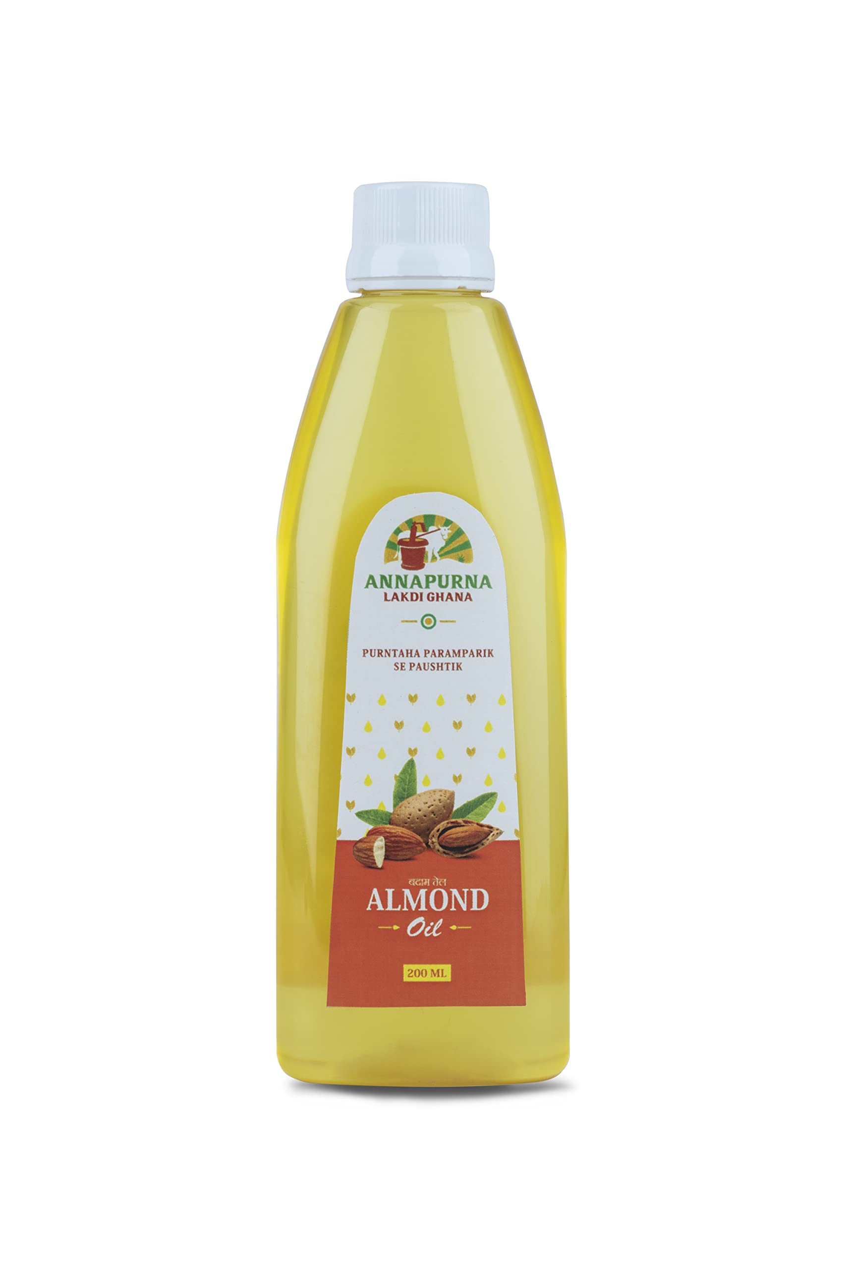 Annapurna Lakdi Ghana Almond Oil Rich in Vitamin-E For Healthy Hair & Skin Sharpens Brain Improves Digestion Extracted From Almonds(200ml) (B08MCZBZSW) Amazon Price History, Amazon Price Tracker