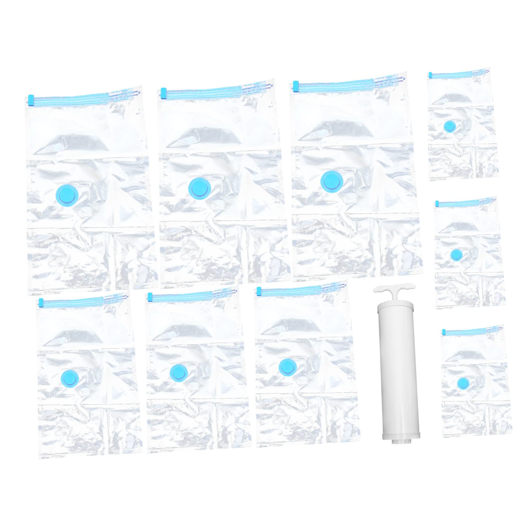 Sac de rangement sous vide en PET/PE Hemobllo - Set de 10 pièces grande capacité