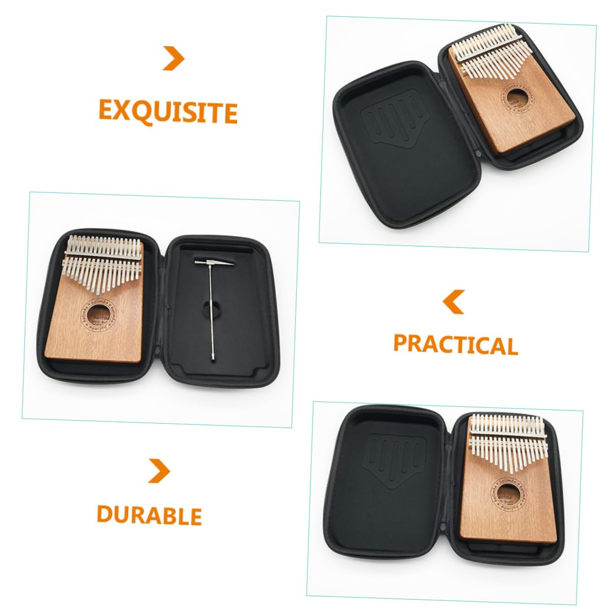Generic 2 Stück Gigbag Finger Klaviertasche Kalimba Zubehör Kalimba Halter Kalimba Schutz Daumen Klavierhülle Tragbare Kalimba Hülle Daumen Klaviertasche Eva Kalimba Hülle Kalimba Tasche