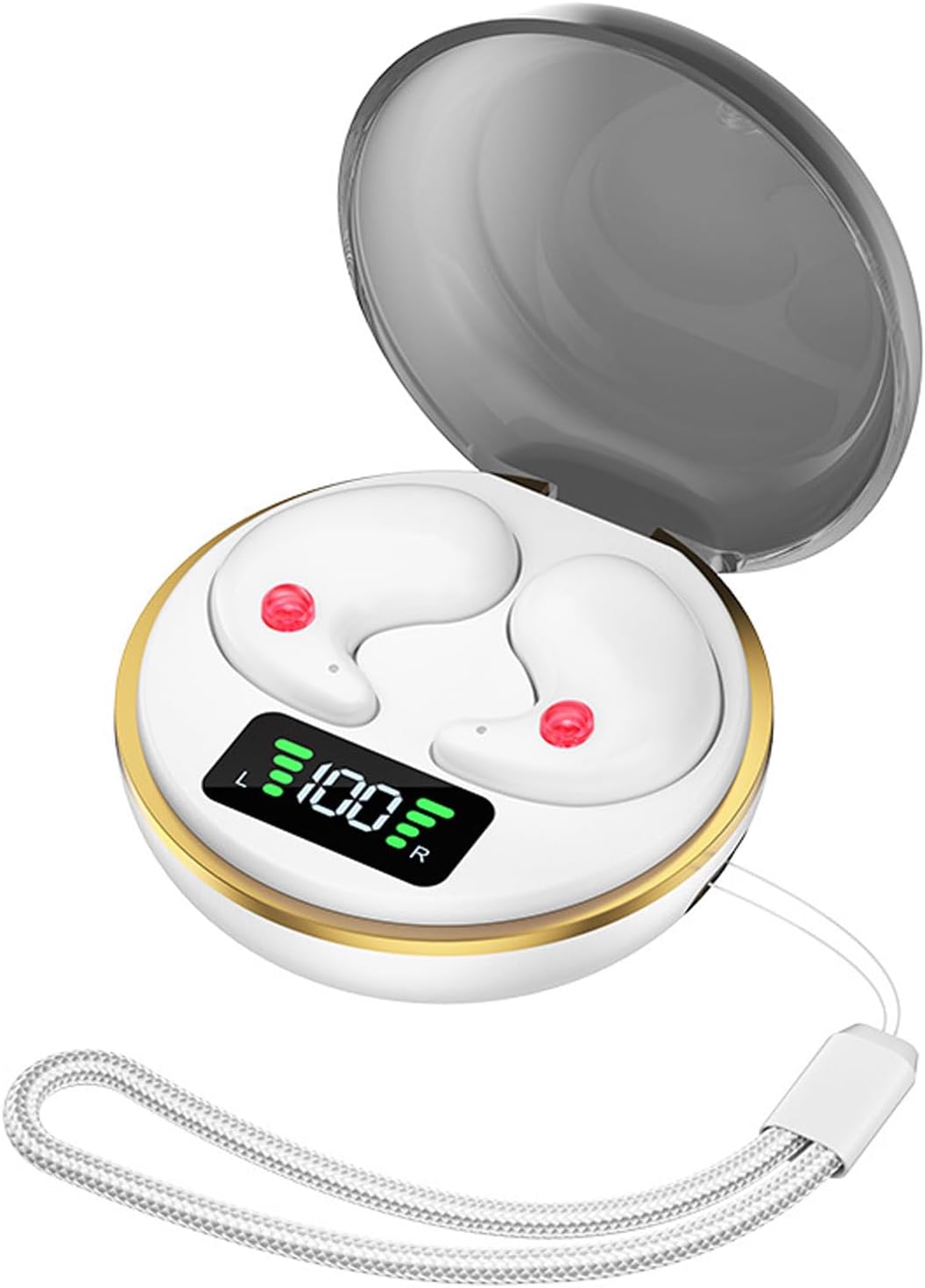 Zunate True Earbuds, Sleep Earbuds Bluetooth 5.3 for Sleeping, Smallest Tiny Earbuds Hidden Headphones Small Ears with Charging Case for