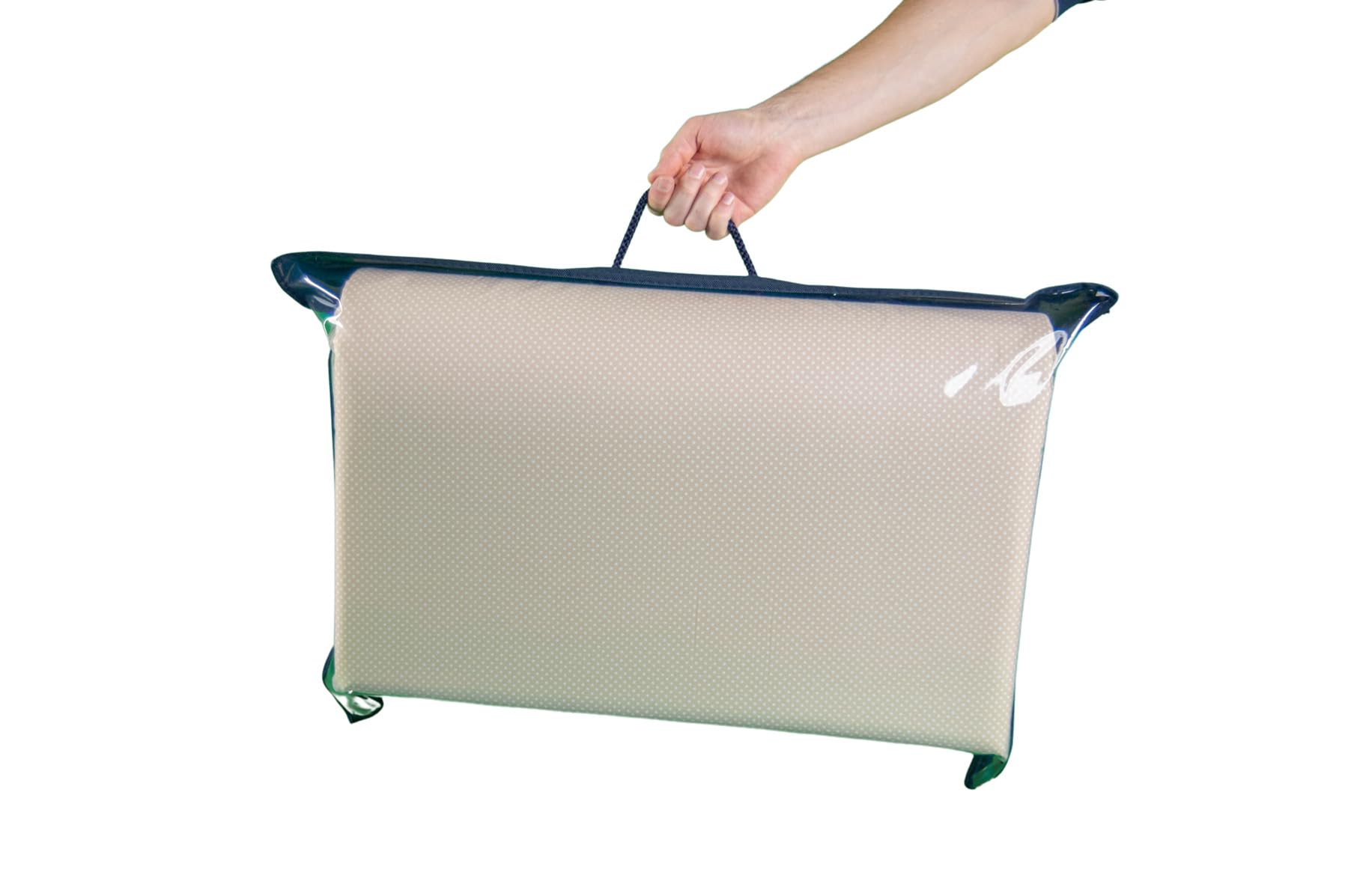 GHIOCUSCINI | Materasso Pieghevole per Culla CAMPEGGIO, Materasso Bambino 100% Cotone, Fantasia POIS NOCCIOLA, Sfoderabile e Lavabile, 60 x 120 cm, Alto 4.5 cm, Made in Italy