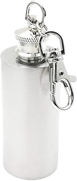 1.5oz Hip Flask 18/8 Stainless Steel Cylinder Shaped Mini Design with Ring-YM150