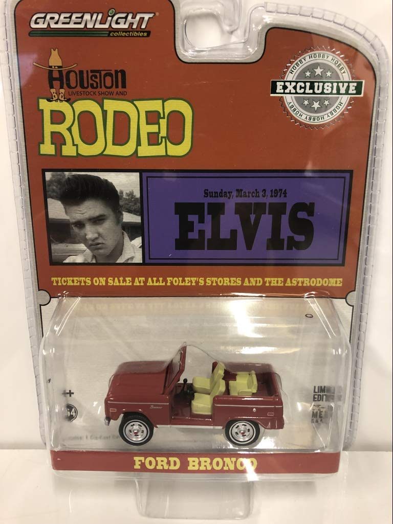 Greenlight 29984 Elvis Presley - Ford Bronco - 1974 Houston Livestock Show and Rodeo, Houston Astrodome Hobby Exclusive 1:64 Scale