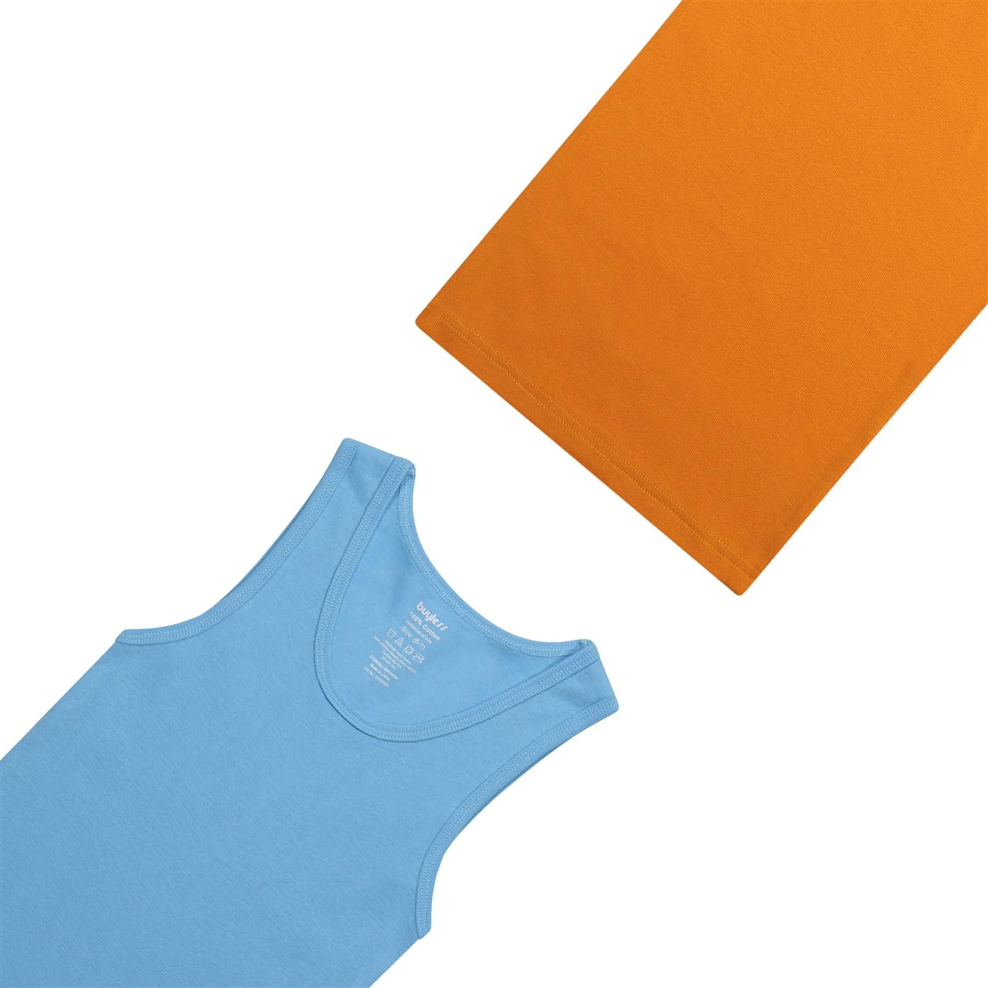 Buyless Fashion Jungen Unterhemden Tank-Top Weiche Baumwolle (6er-Pack)