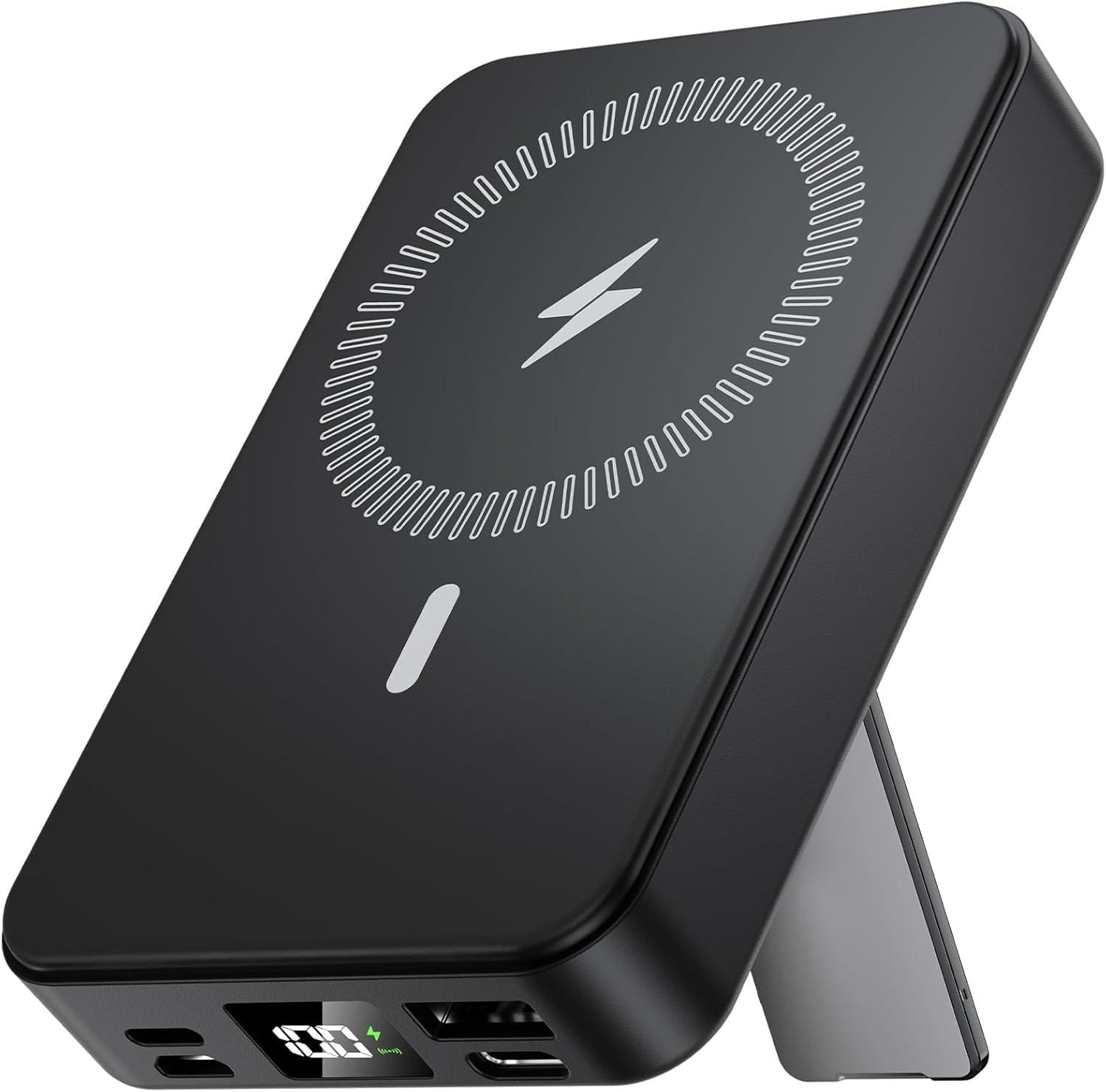 Batterie Externe Sans Fil 10 000mAh Avec Ventouse - Charge Qi, Ports USB-C, Marque WYN, Neuf, Chargeur Tout-en-un