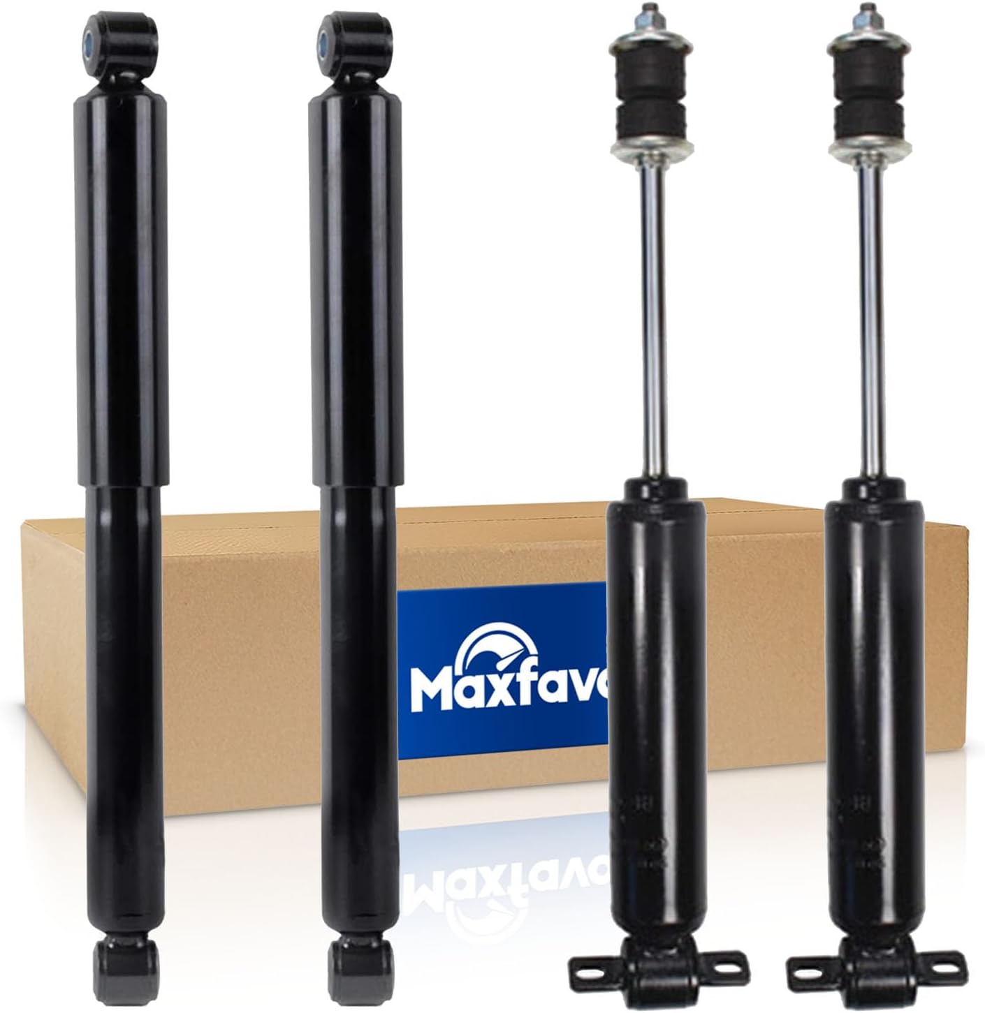 Maxfavor RWD Front Rear Shocks Struts Suspensions fit for Toyota Pickup 1984 1985 1986 1987 1988 1989 1990 1991 1992 1993 1994 1995 2.4L 3.0L (w/o 1 Ton Chassis), Shock Absorbers Quick Suspensions