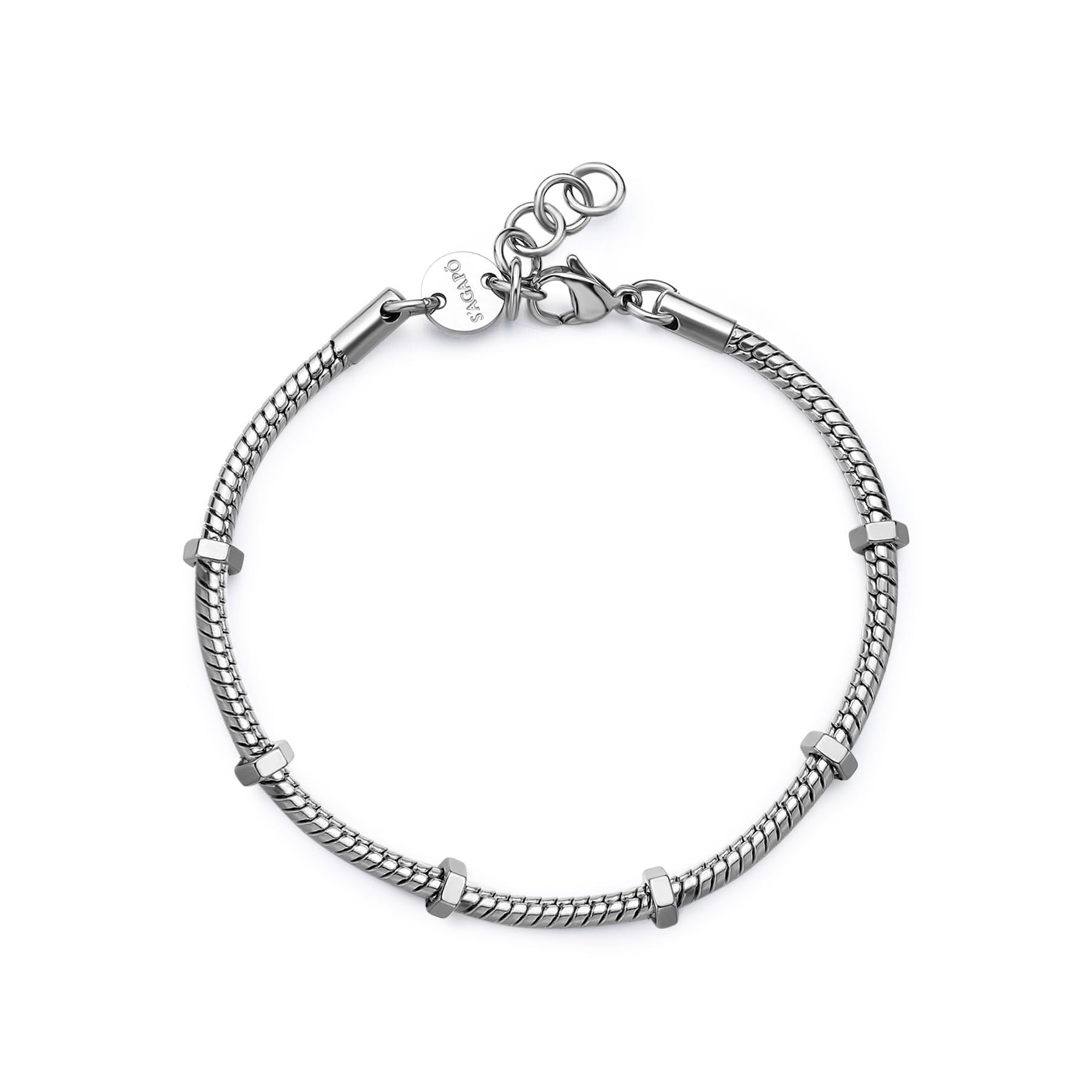 S'Agapõ Bracciale Uomo in Acciaio | Collezione Ripple - SRP83