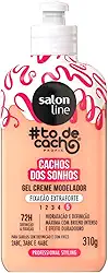 Salon Line, Gel Creme Modelador, #TodeCacho, Cachos dos Sonhos, Fixação Extraforte, Vegano - Para Cabelos Ondulados, Cacheados e Crespos, 310g