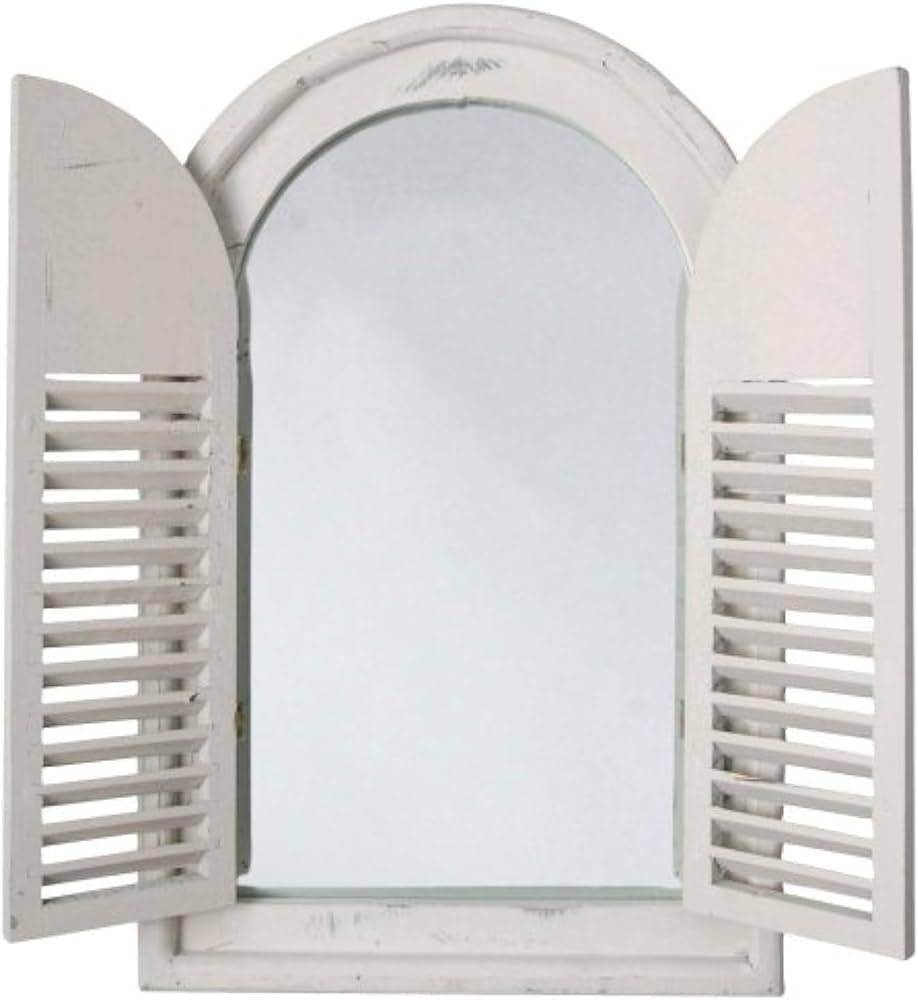 Esschert Design White Window Frame w/French Doors Home