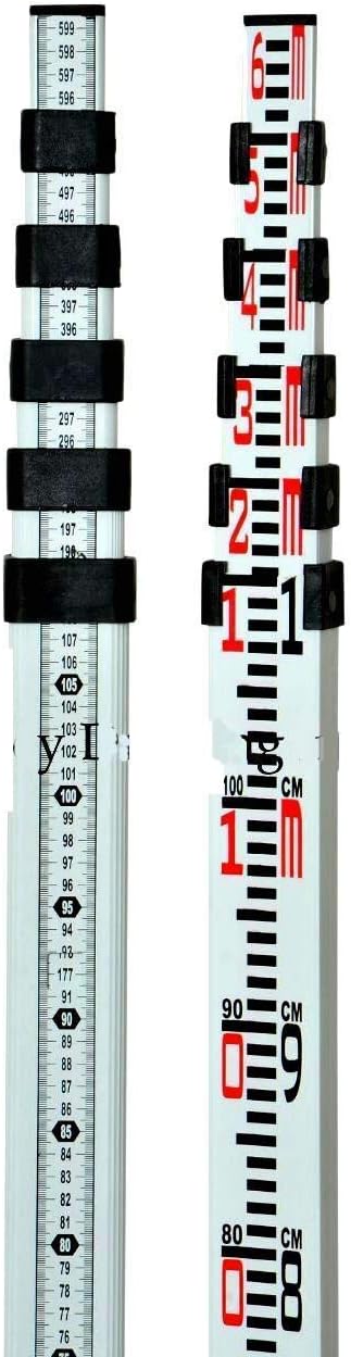 UTC Levelling Staff Aluminium 6 Meter, 5 Fold Levelling Staff, White (UTCLS-9)