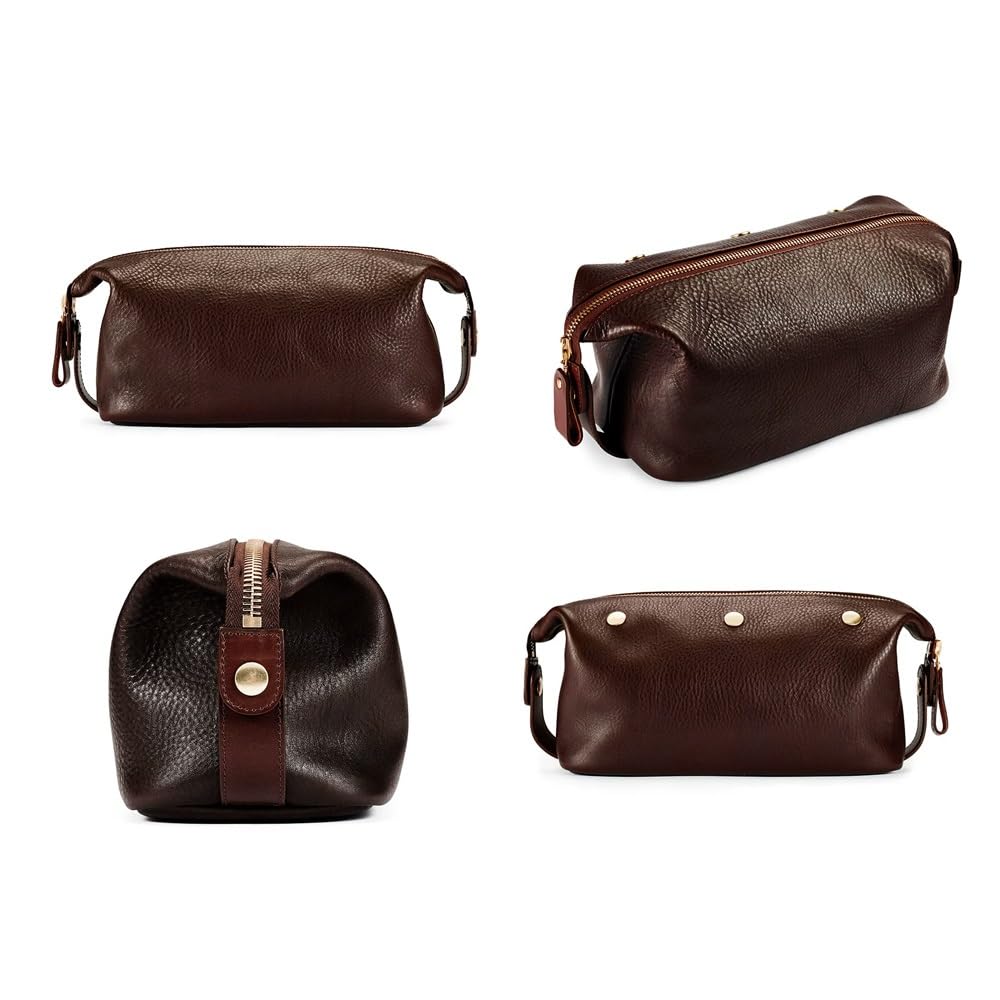 Neceser para Hombre, Neceser de Viaje de Piel Personalizado para Hombre, Neceser Grande de Viaje para baño y Afeitado, Neceser Grande de Viaje para cosméticos a Prueba d