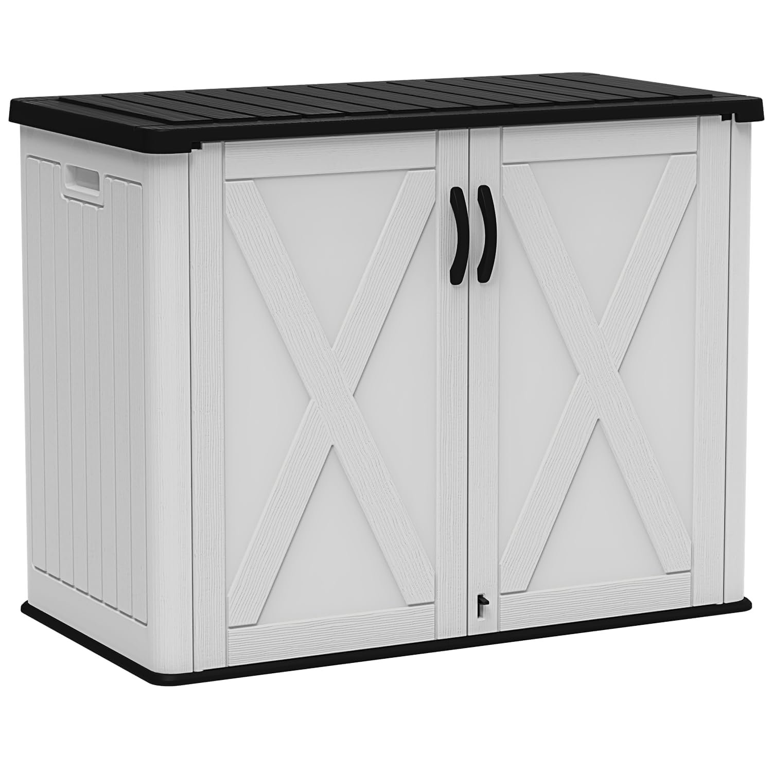 Devoko 26 Cu Ft Resin Outdoor Storage Cabinet, White