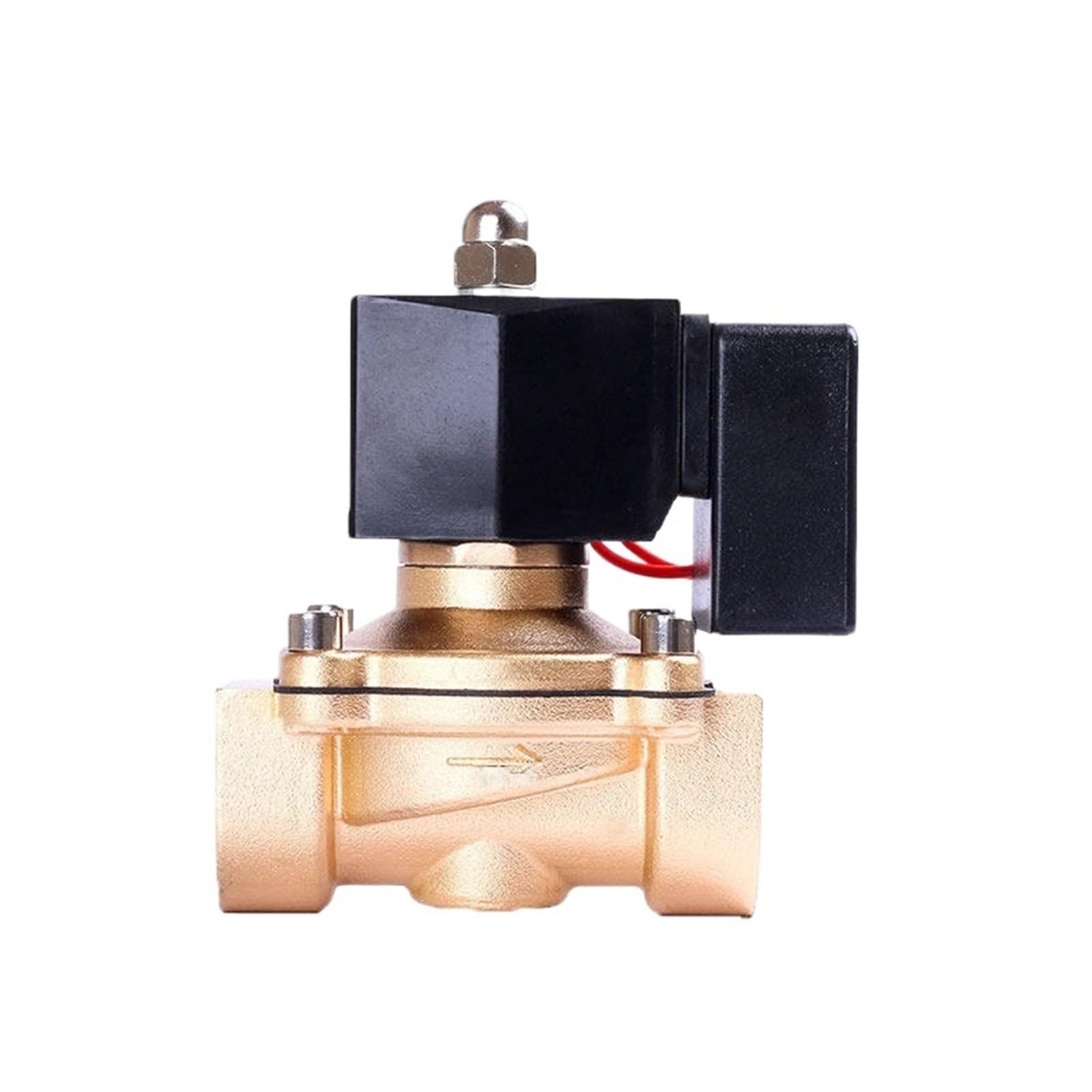 Xncdbvypa G-380Vac 1" Energy Saving Normally Closed Solenoid Valve Brass Switch Water 220V 12V 24 Hours Energize Not Fever(G-380Vac)