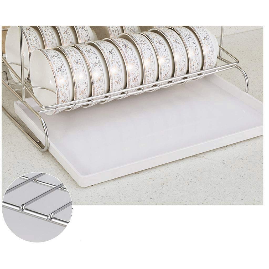 Rejilla para Platos de Acero Inoxidable para Cocina, Rejilla para escurrir Platos, Rejilla para Fregadero, Recipiente con Filtro, vajilla, Caja de Almacenamiento de Platos, artefacto (C)
