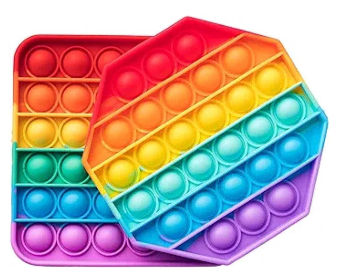 Pop It Fidget Sensory Toys, Stress Relief Silicone Pressure Relieving, Squeeze Novelty Gifts for Kids Children Adults - Pack of 2, Color As Per Stock (Random Design) (B0D3LJPG3L) Amazon Price History, Amazon Price Tracker