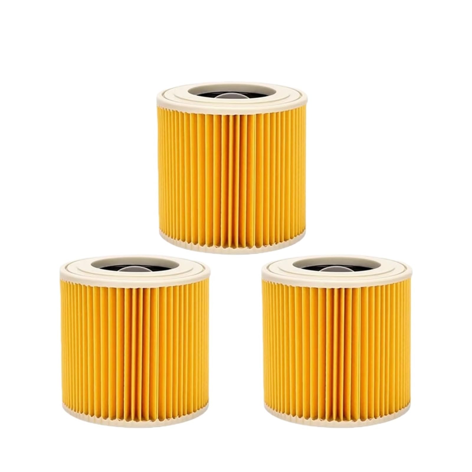 EEZII Wet Dry Vacuum Cleaner Replacement Cartridge Filter，Compatible For Karcher，WD/WD2/WD3/WD1/MV3/MV2(3pcs)