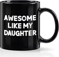 YHRJWN Presentes do pai para o dia dos pais, presentes para o pai, caneca incrível como minha filha, presente de aniversário do pai, presentes de aniversário do pai da filha, presentes de Natal de