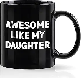 YHRJWN Presentes do pai para o dia dos pais, presentes para o pai, caneca incrível como minha filha, presente de aniversário do pai, presentes de aniversário do pai da filha, presentes de Natal de