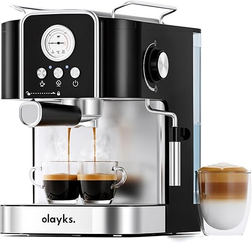 Cafetera profesional de 20 bares, semiautomática con vaporizador de leche, máquina todo en uno con tanque extraíble de 1.8 L para capuchino con