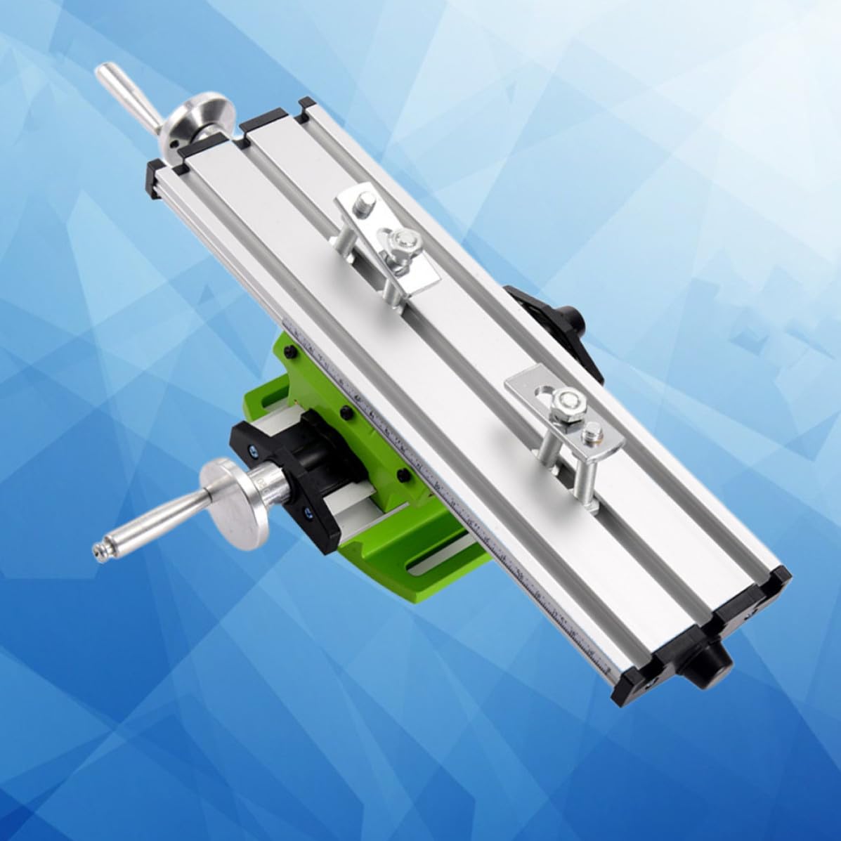 POPETPOP Supporto Fissaggio Stabile Supporto per Trapano ad Alta Precisione a Mano per Trapano in Lega di Alluminio Argento e Verde Chiaro , Mini e Foratura Accurata da Banco