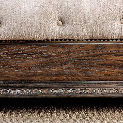 Miniatura 8 de Furniture of America FOA Kai - Juego de dormitorio de madera de tono natural de 2 piezas, tamaño King + mesita de noche