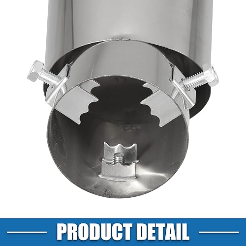 Miniatura 7 de Tubo de escape de entrada ajustable para automóvil, tubo de escape de 1.5 a 2.25 pulgadas para tubos de 2.24 x 1.26 pulgadas, salida de 5.24
