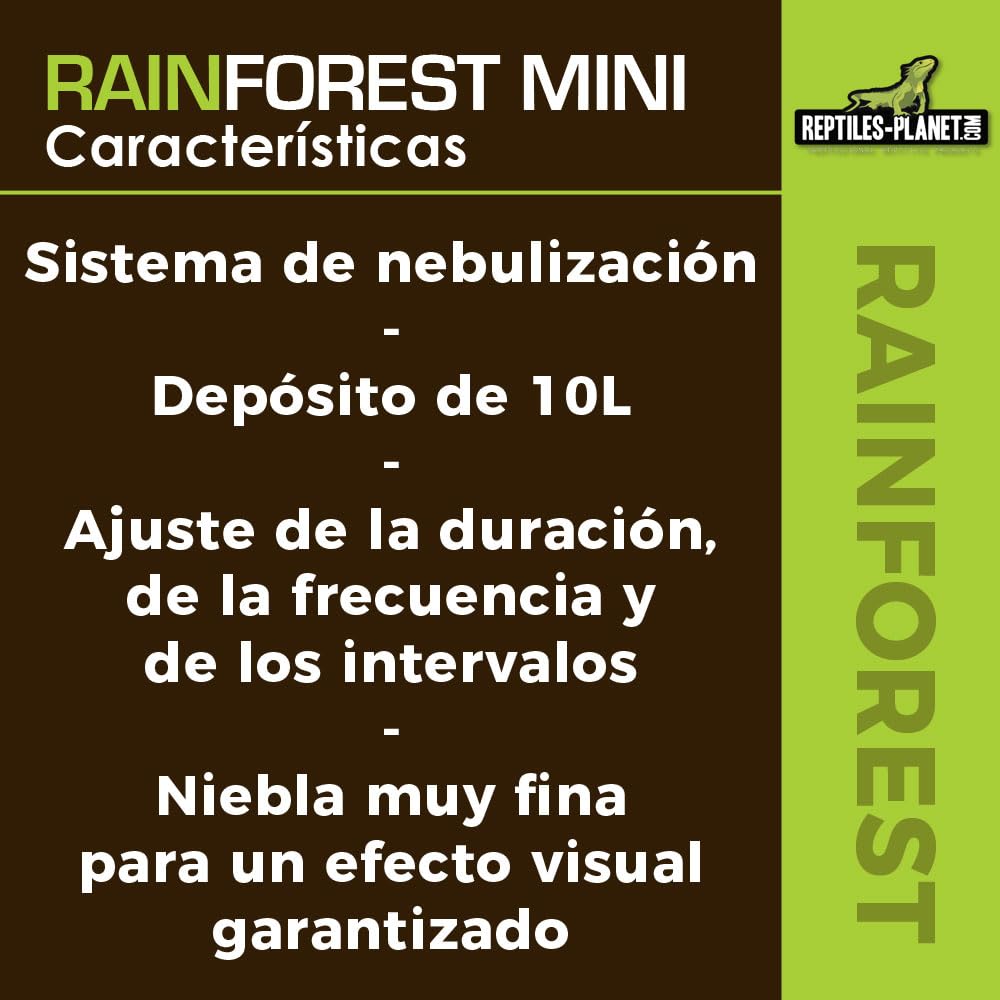 Reptiles Planet - Rainforest - Sistema de nebulización 10L
