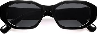 VANLINKER Trendy Polarized Hexagon Sunglasses for Women Men Retro 90s Rectangle Shades Vintage Square Frame VL9887
